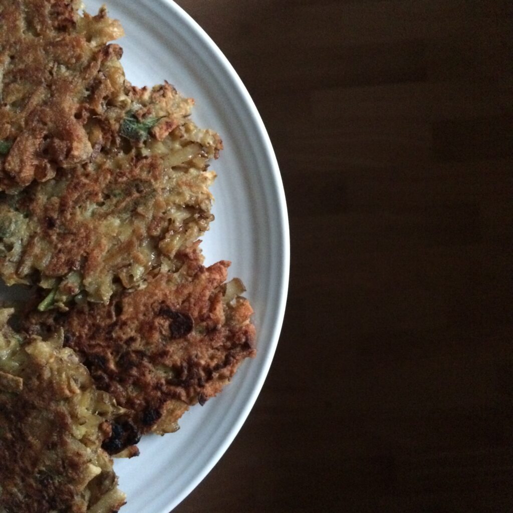 Jerusalem Artichoke, Comte, Shallot & Sage Fritters