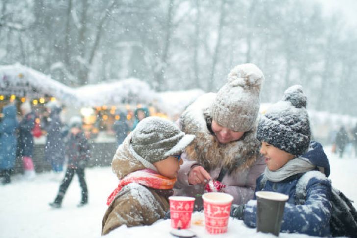 Eating Dutch Pea Soup in the Snow