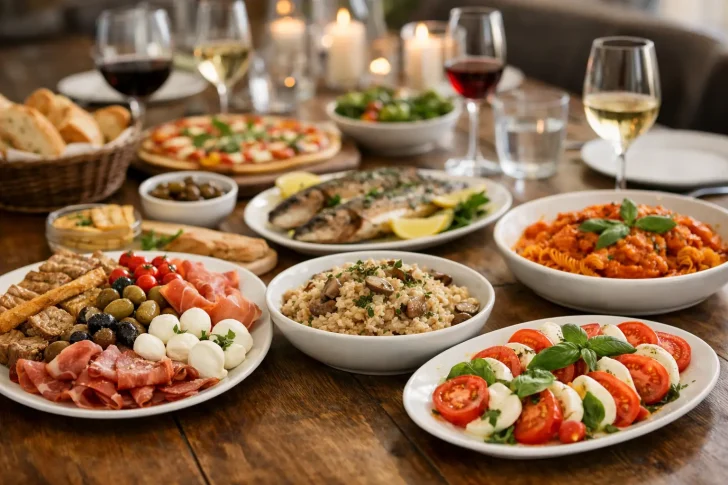 Italian Dinner Party Menu Example for 8 Guests